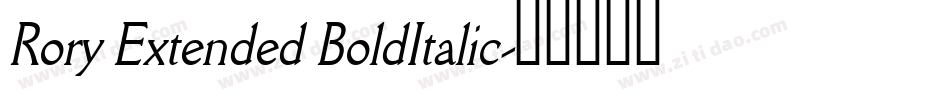 Rory Extended BoldItalic字体转换